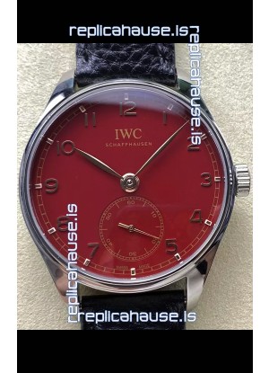 IWC Portugieser Super Clone Automatic 41 IW358315 Red Dial in Steel Case