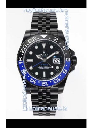 Rolex GMT Masters II REF.126710BLRO Batman BLAKEN Swiss Replica - 904L Steel in DLC Coating