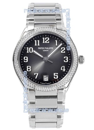 Patek Philippe Twenty-4 Grey Dial 904L Steel Casing 1:1 Mirror Replica Watch 36MM