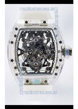 Richard Mille Super Clone 56-01 Transparent Sapphires Casing with Genuine Tourbillon Watch