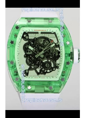 Richard Mille RM055 Transparent Sapphires Casing with Genuine Tourbillon Super Clone Watch