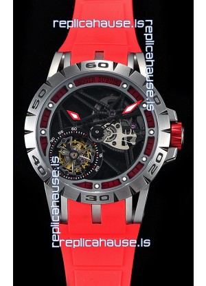 Roger Dubuis Excalibur Spider Flying Tourbillon Skeleton Titanium Casing 1:1 Mirror Swiss Watch