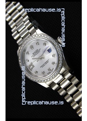 Rolex Datejust Ladies Star Diamonds Markers Swiss Watch CAL.2236 Movement 1:1 Mirror Replica
