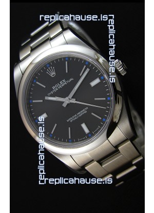 Rolex Oyster Perpetual Japanese Replica Watch - Black Dial in 39MM Casing