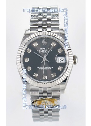 Rolex Super Clone Datejust ETA 2688 Movement 31MM Stainless Steel Case Grey Dial Watch
