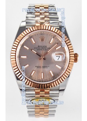 Rolex Super Clone Datejust ETA 3235 Movement 41MM Two Tone Rose Gold Plating and Dial Watch