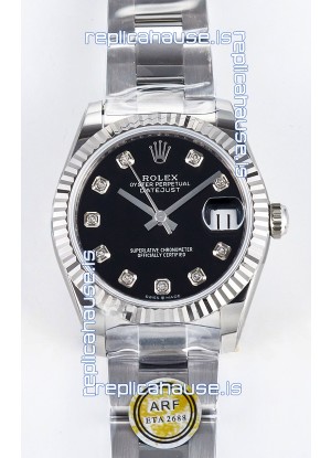 Rolex Super Clone Datejust ETA 2688 Movement 31MM Stainless Steel Black Dial Watch 