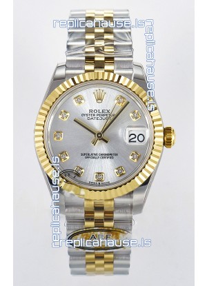 Rolex Super Clone Datejust ETA 2688 Movement 31MM Two Tone Yellow Gold Swiss Silver Dial