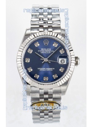 Rolex Super Clone Datejust ETA 2688 Movement 31MM Stainless Steel Blue Dial Watch 