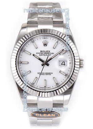 Rolex Datejust 126334 41MM ETA3235 72 Hours Power White Dial Oyster 1:1 Mirror Replica