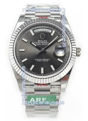 Rolex Day Date Presidential Stainless Steel Grey Dial Watch 40MM - 1:1 Mirror Quality