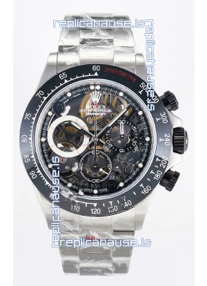 Rolex Daytona Super Clone Artisans De Geneve Stainless Steel Watch Black Ceramic Bezel Watch