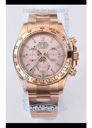 Rolex Cosmograph Daytona M116515ln-0061 Rose Gold Sundust Dial Original Cal.4130 Movement - 904L Steel Watch