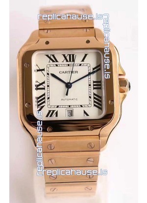 Cartier Santos De Cartier XL 1:1 Rose Gold Casing Swiss Replica Watch 40MM