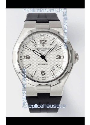 Vacheron Constantin Overseas 1:1 Mirror Swiss Replica Watch in White Dial - Rubber Strap