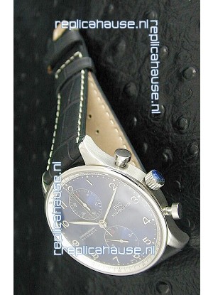 IWC Portuguese Chronograph Swiss Replica Watch in Blue Dial