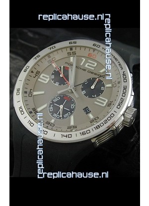 Porsche Design Flat Six P'6320 Japanese Watch in Grey Dial