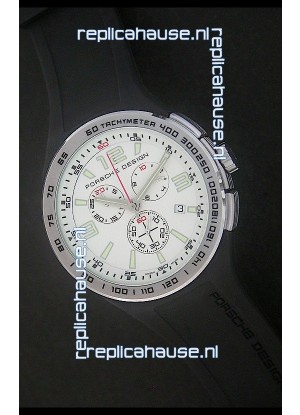 Porsche Design Flat Six P'6320 Japanese Watch in White Dial