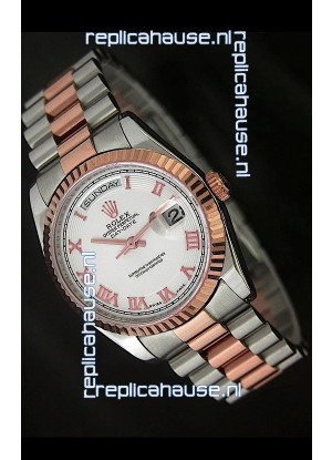 Rolex Day Date Swiss Replica Rose Gold Watch