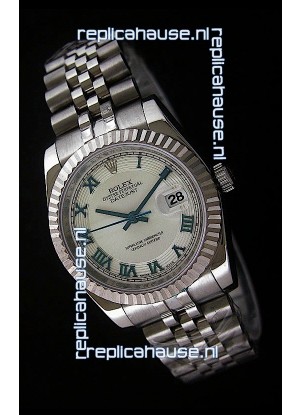Rolex Datejust Mens Japanese Replica Watch in White Dial