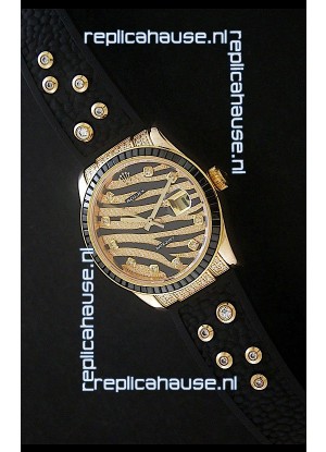 Rolex DateJust Rose Gold Diamond Japanese Replica Watch