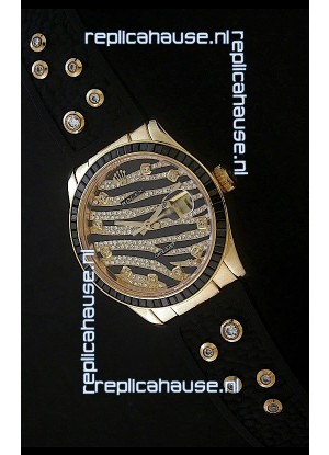 Rolex DateJust Gold Diamond Swiss Replica Watch