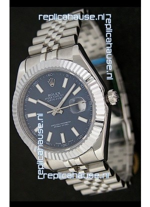 Rolex DateJust Swiss Replica Watch in Blue Dial