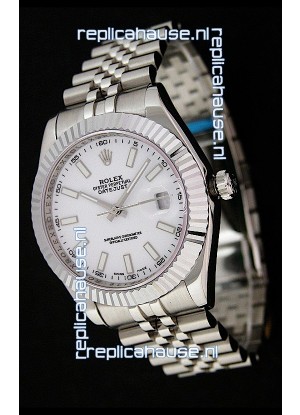 Rolex DateJust Swiss Replica Watch in White Dial