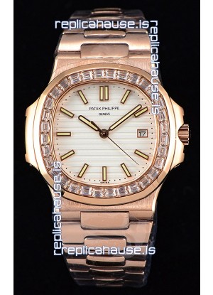 Patek Philippe Nautilus 5711/1R 1:1 Mirror Watch - Baguette Diamonds Bezel