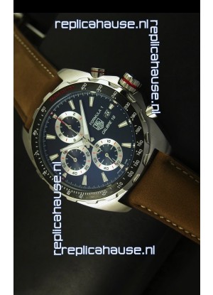 Tag Heuer Calibre 16 Stainless Steel Watch in Black Dial