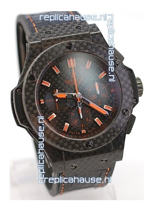 Hublot Big Bang All Carbon Swiss Replica Watch in Orange