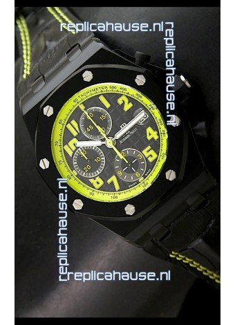 Audemars Piguet Royal Oak Offshore Bumble Bee Edition Watch - Secs hands at 12 O Clock