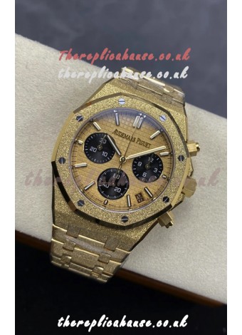 Royal Oak Chrono 26240 Frosted Yellow Gold Super Clone Watch