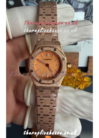 Royal Oak 67630OR Frosted Mini 23MM Rose Gold Super Clone Watch 