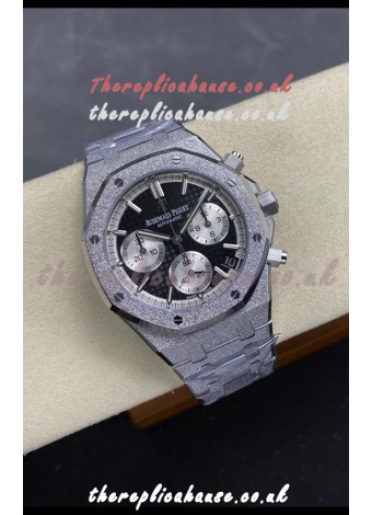 Royal Oak Chrono 26240 Frosted White Gold Black Dial Super Clone Watch