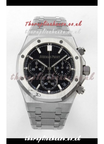 Royal Oak Chrono 26240 Black Dial FREE SPRUNG MVMNT Steel Caing Super Clone Watch 