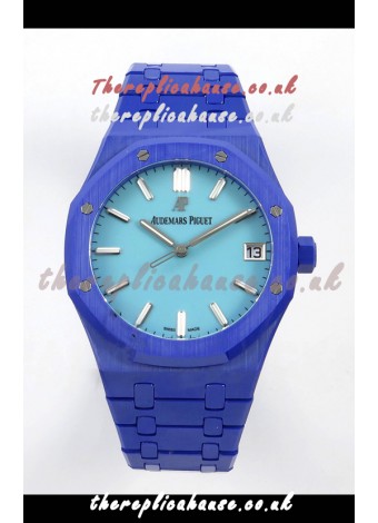 Royal Oak 15500 Tiffany Blue Dial & Blue Ceramic Super Clone Watch 