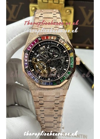 Royal Oak Openworked 15412OR Frosted Rose Gold Super Clone Watch