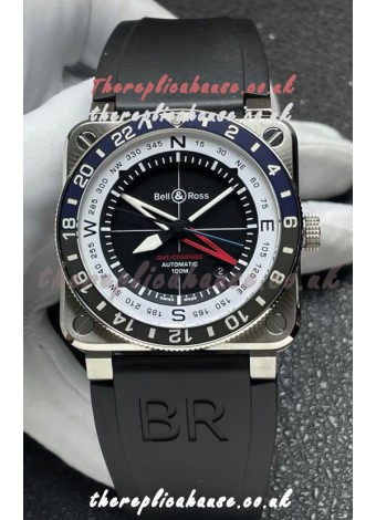 Bell and Ross BR03 GMT Compass Blue/Black Bezel Swiss Replica Watch 