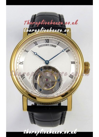 Breguet Classique Tourbillon Yellow Gold Roman Dial Super Clone Watch 