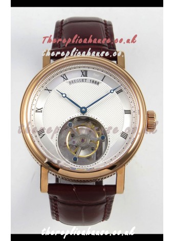 Breguet Classique Tourbillon Rose Gold Roman Dial Super Clone Watch 