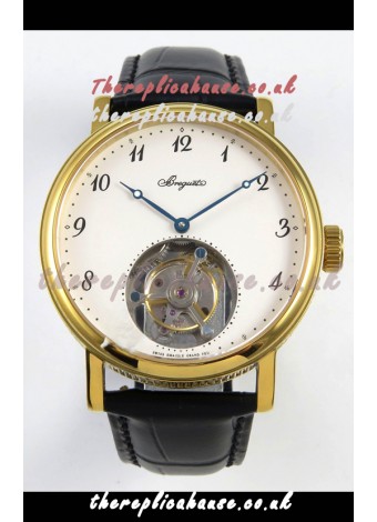 Breguet Classique Tourbillon Yellow Gold Numerals Dial Super Clone Watch 