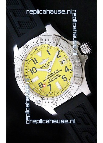 Breitling Seawolf Swiss Watch Yellow Dial - Ultimate Mirror Replica Watch 