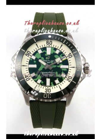 SuperOcean 46 E10379D31L1S1 Super Diver Green CAMO Super Clone Watch 