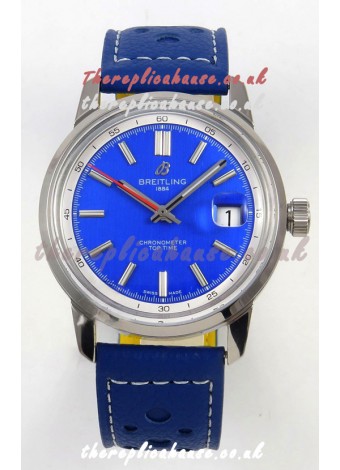 Top Time B31 38mm Blue Dial Red Seconds Hands Super Clone Watch 
