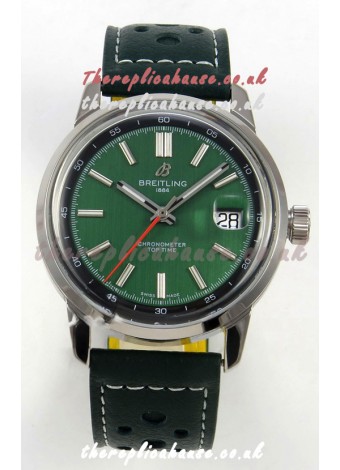 Top Time B31 38mm Green Dial Red Seconds Hands Super Clone Watch 