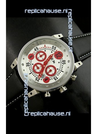 B.R.M.0011G6 Japanese Replica Quartz Watch in White&Red Dial