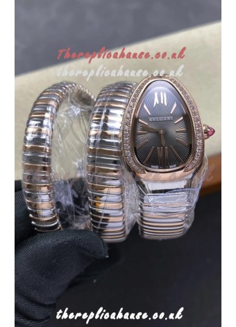 Serpenti Tubogas Double Spiral Grey Dial Two Tone Super Clone Watch 