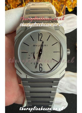 Octo Finissmo 7MM Thick Titanium Case Grey Dial Super Clone Watch 