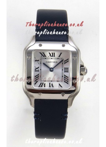 Cartier Santos Swiss Quartz 27MM Steel Leather Strap Super Clone Watch